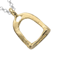 Silver & Gold Medium Original Stirrup Necklace