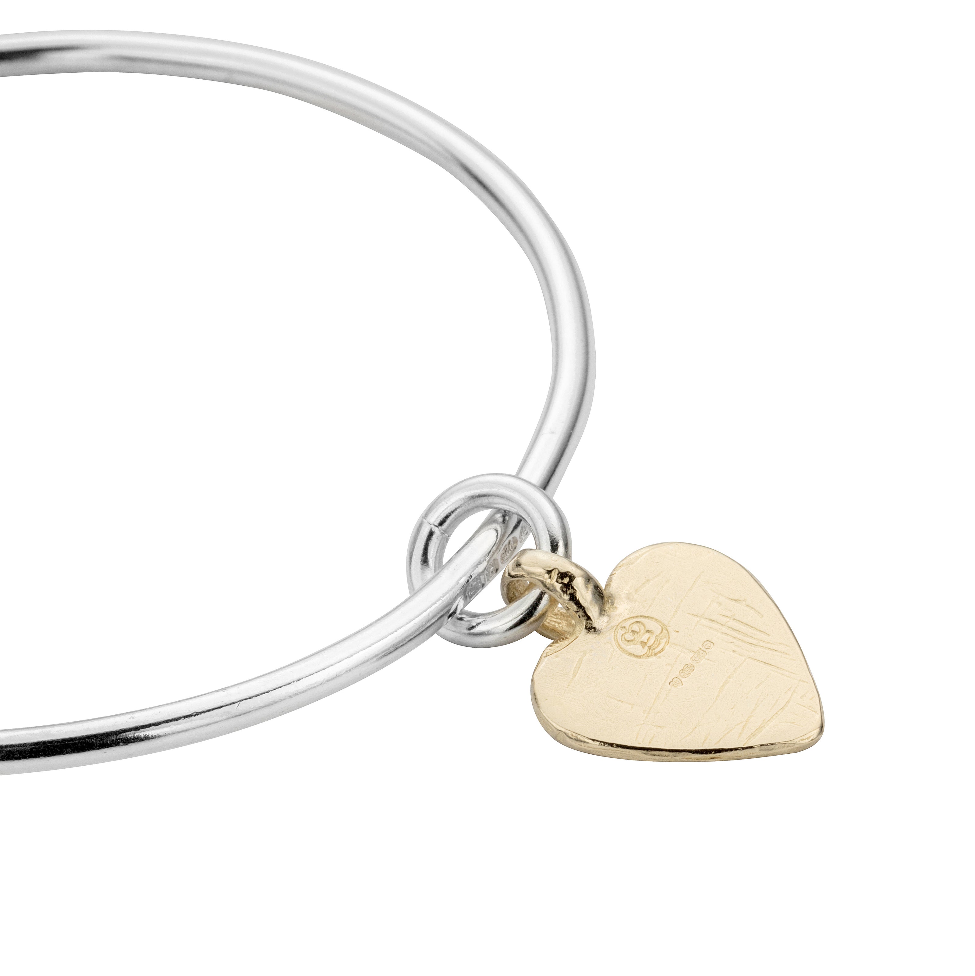 Silver & Gold Medium You Are Loved Bangle