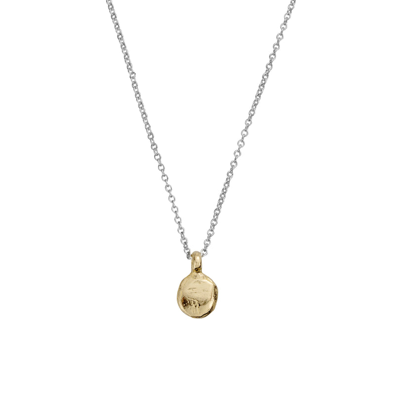Silver & Gold Mini Disc Necklace