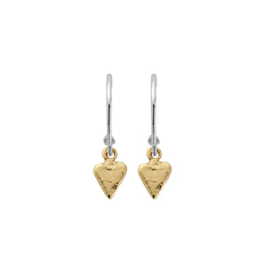 Maxi Cupid Hoops With Gold Mini Heart Charms