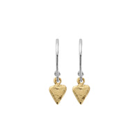 Maxi Cupid Hoops With Gold Mini Heart Charms