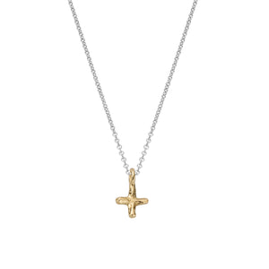 Silver & Gold Mini Kiss Necklace