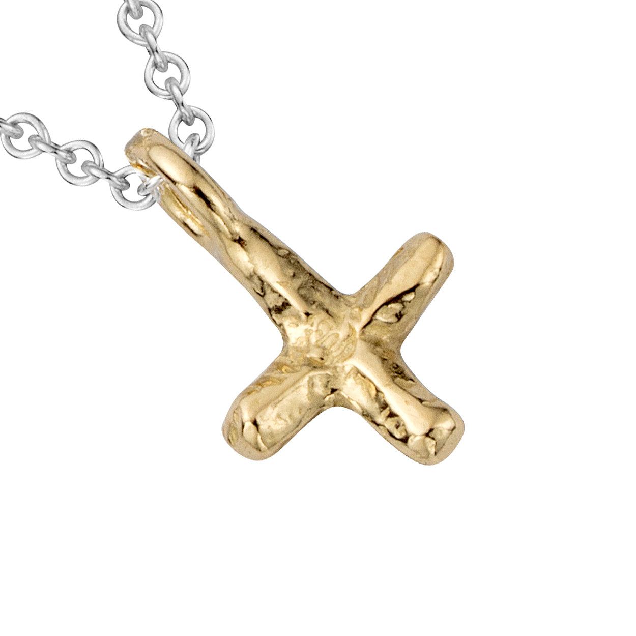 Silver & Gold Mini Kiss Necklace