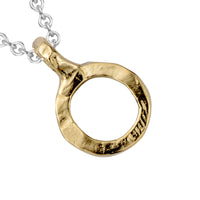 Silver & Gold Mini Open Circle Necklace