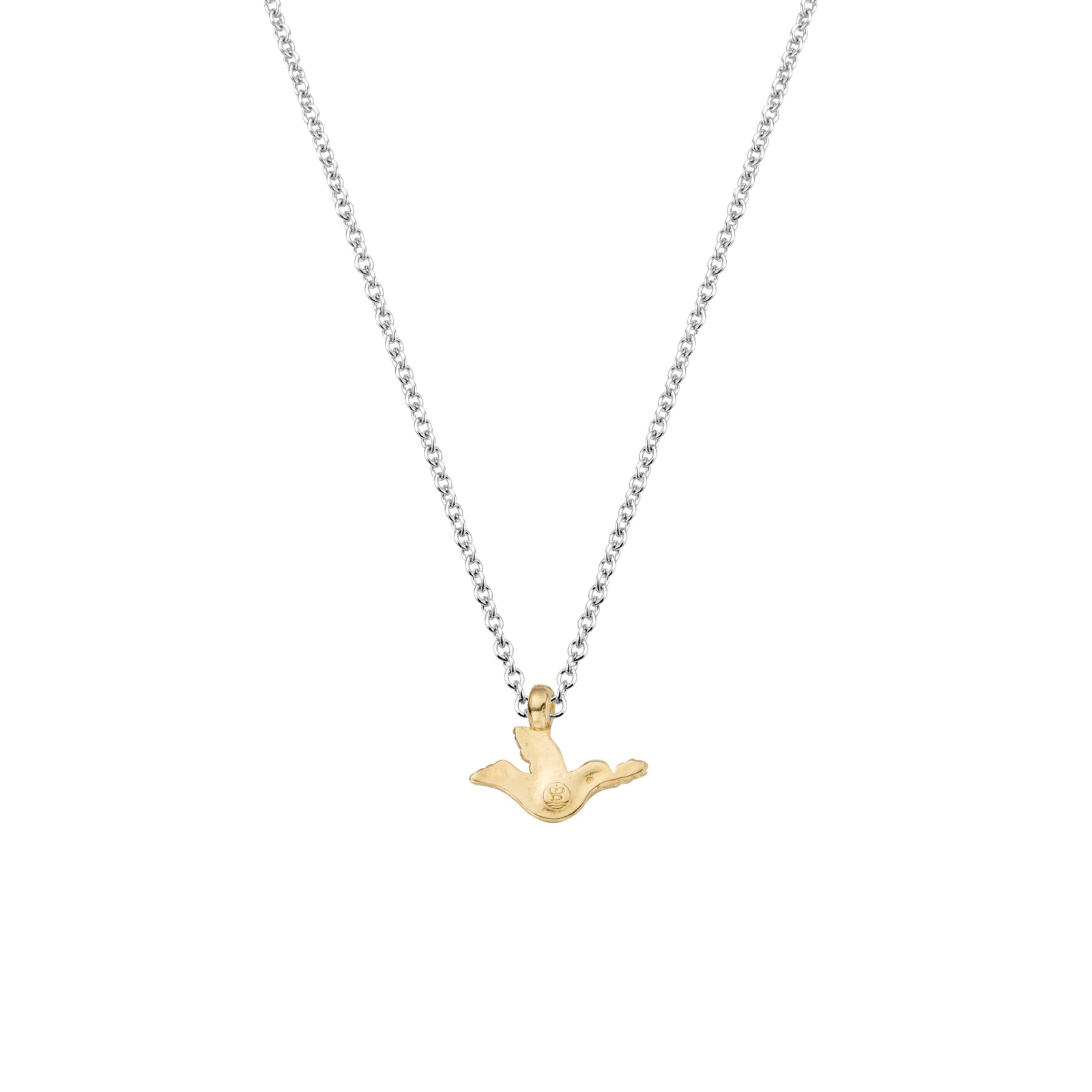 Silver & Gold Mini Turtle Dove Necklace