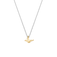 Silver & Gold Mini Turtle Dove Necklace