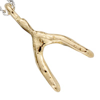 Silver & Gold Mini Wishbone Necklace