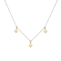 Silver & Gold Three Baby North Star Necklace