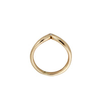 Gold Single Diamond Wishbone Band