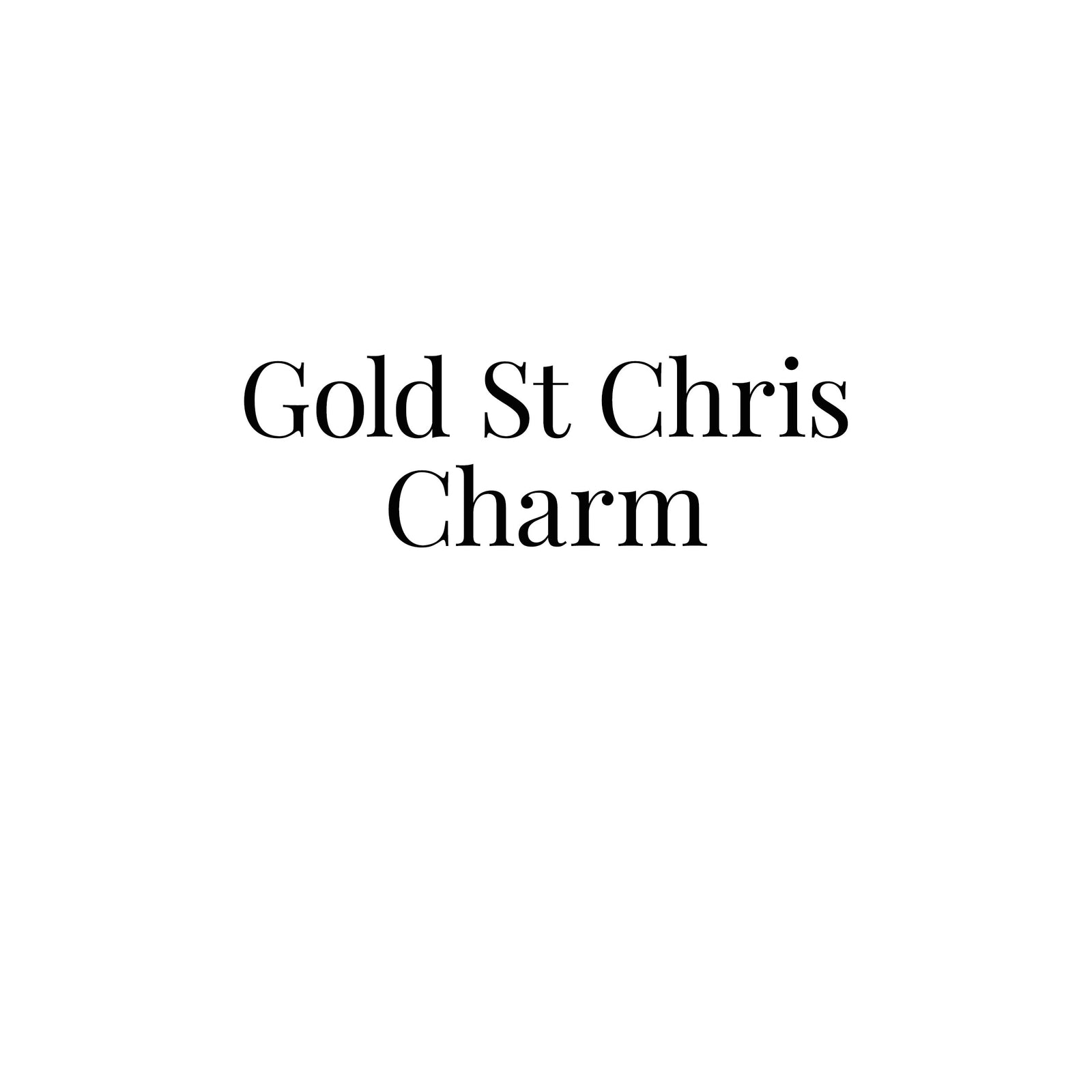 Gold Medium St Christopher Charm