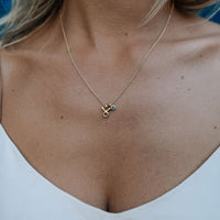 Gold Taurus Horoscope & Birthstone Necklace