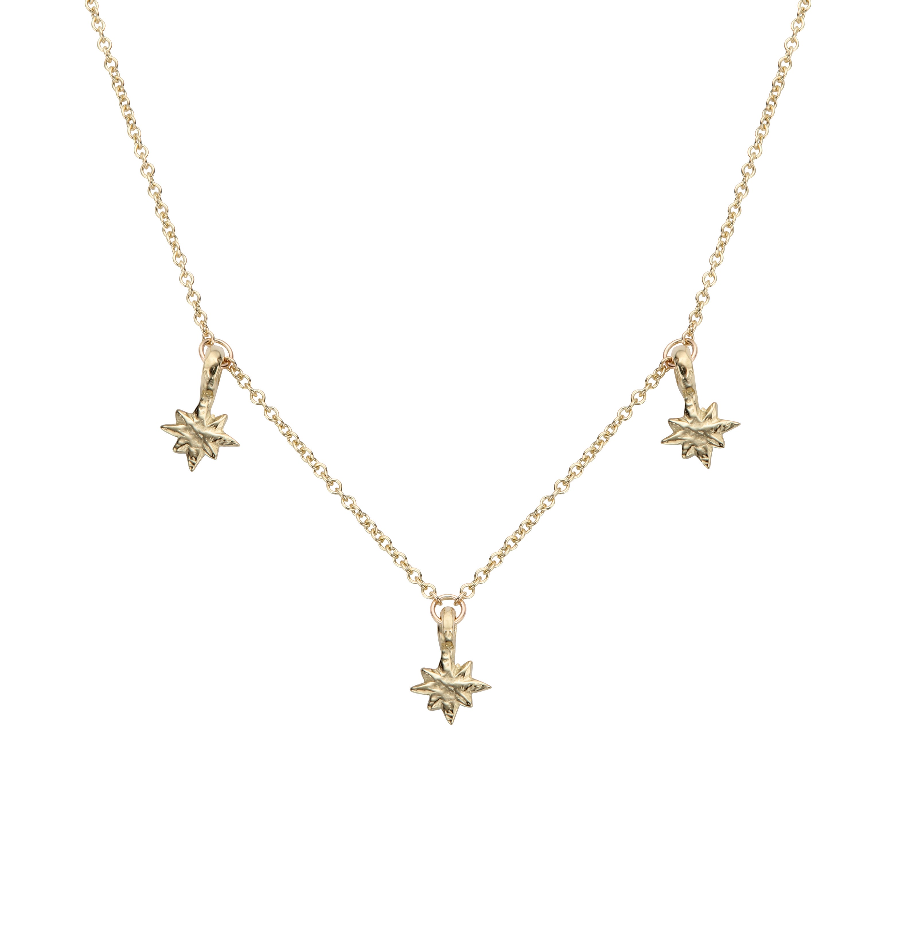 Gold Three Baby North Star Necklace