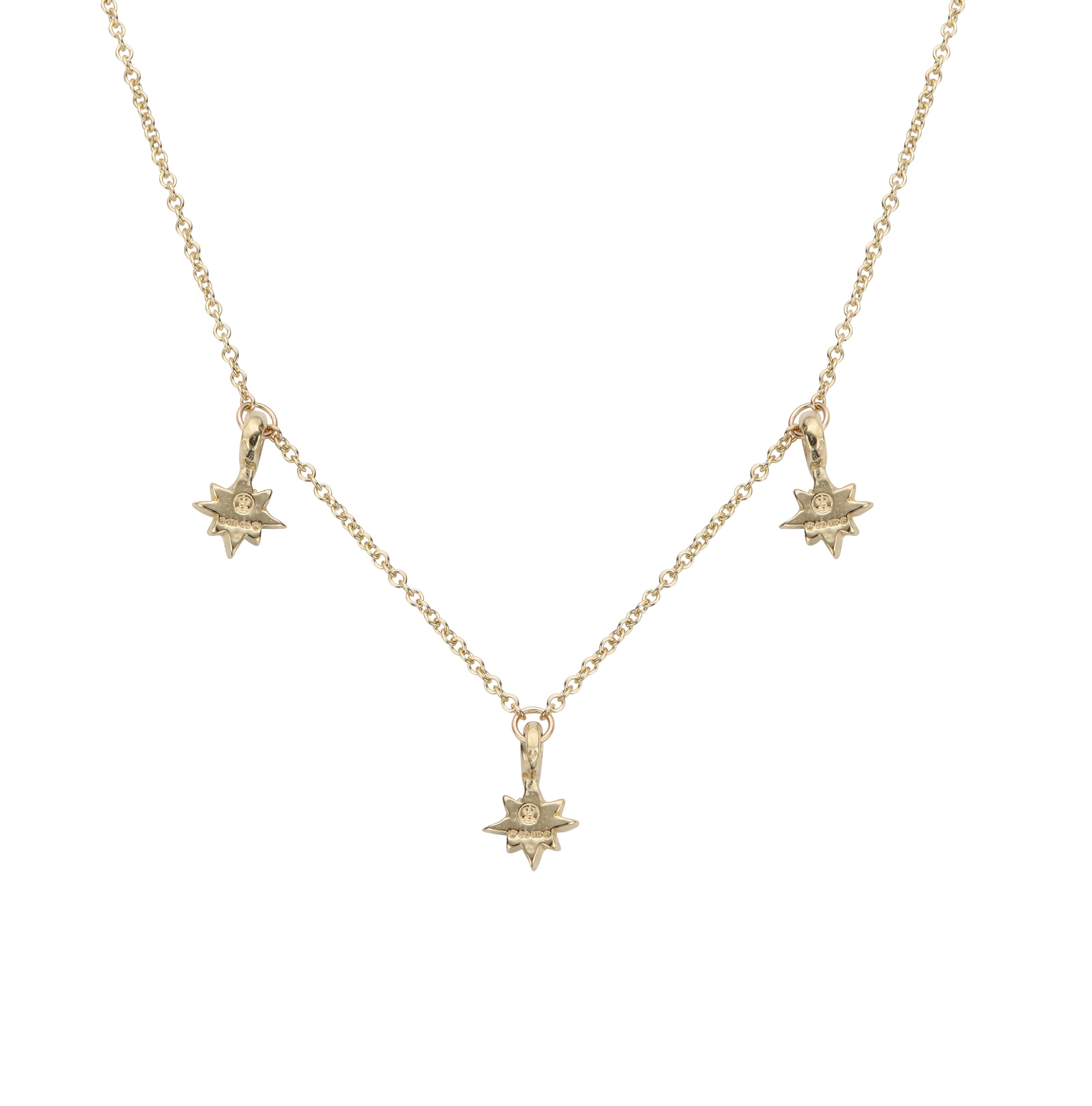 Gold Three Baby North Star Necklace