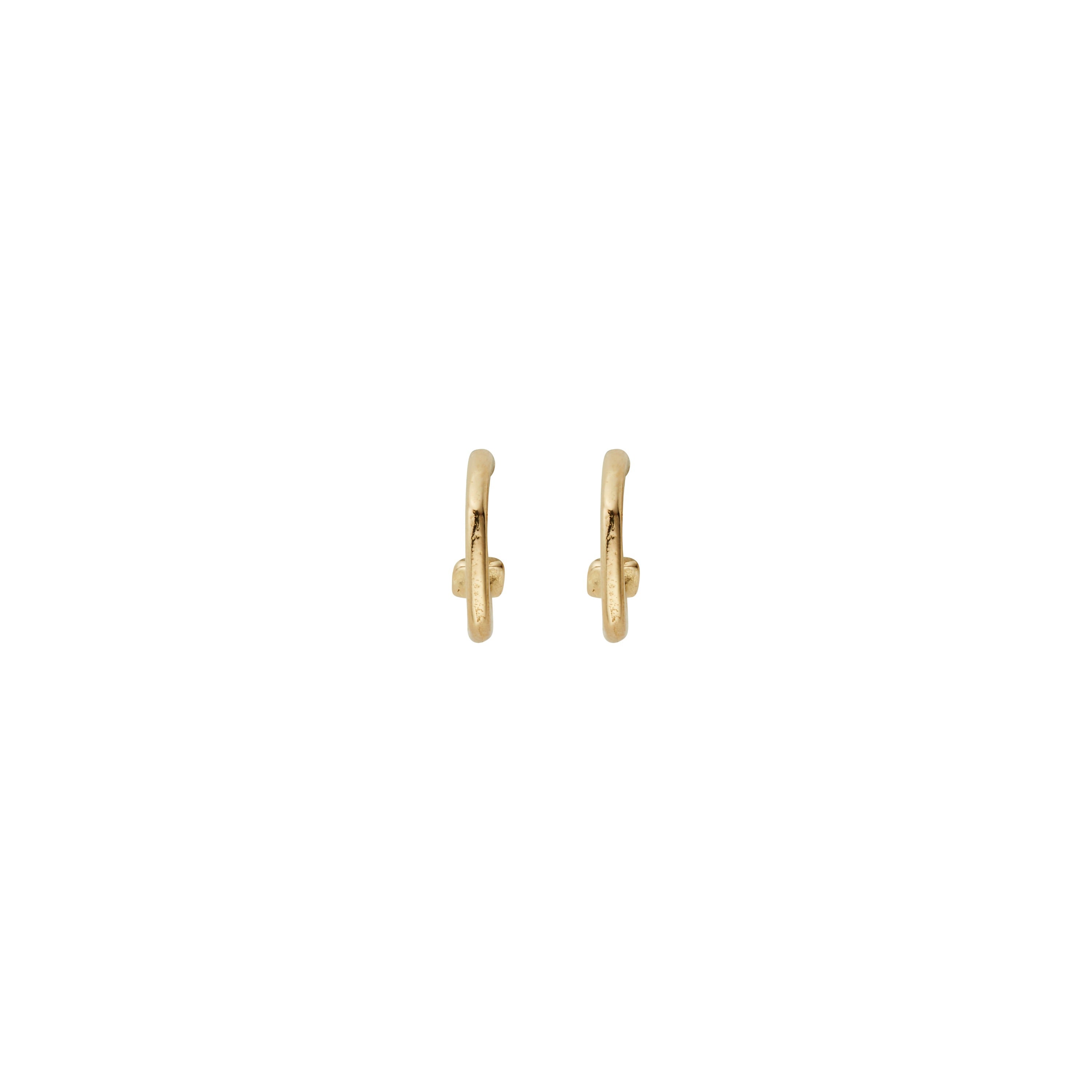 Gold Tiny Cupid Hoop Earrings