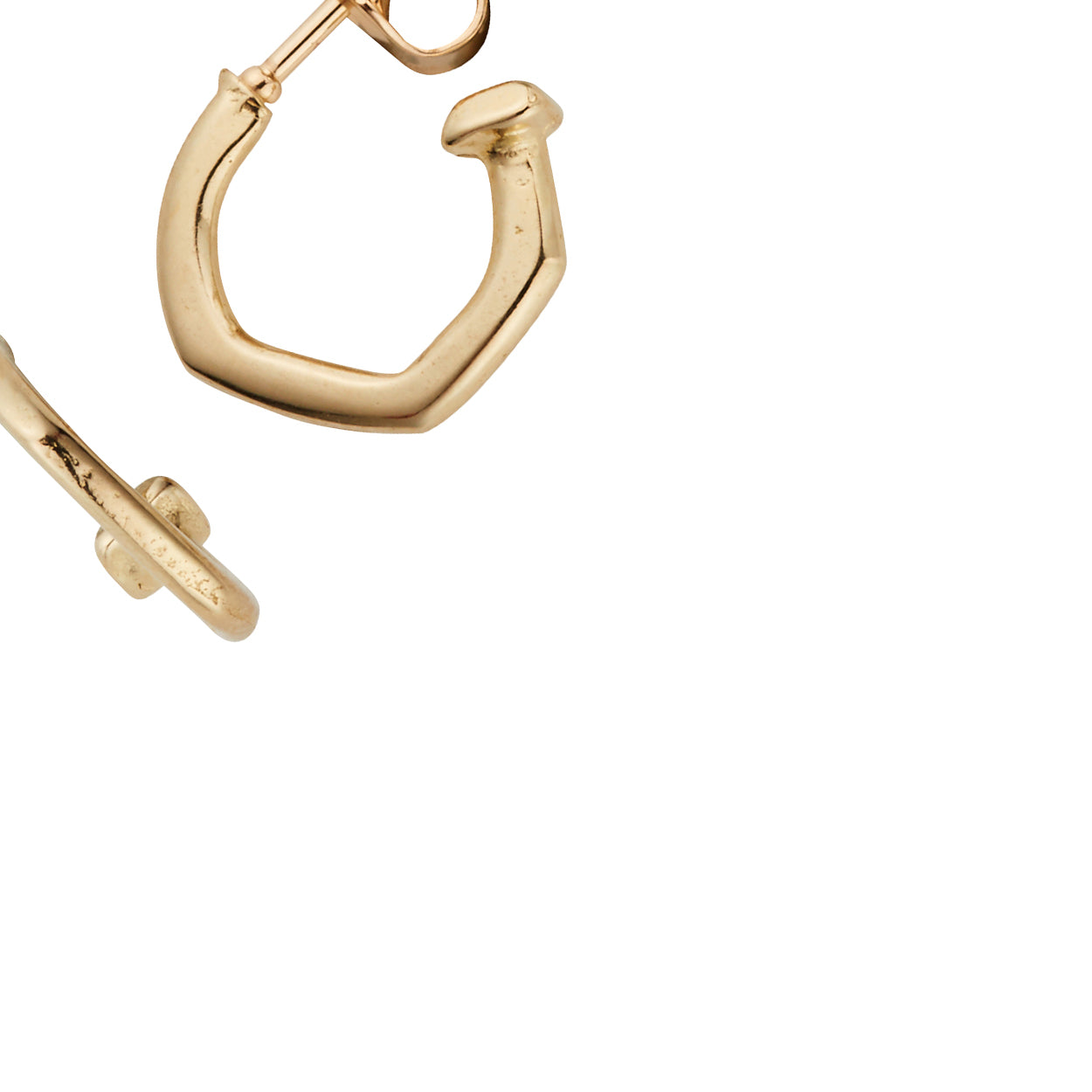 Gold Single Tiny Cupid Hoop Earring