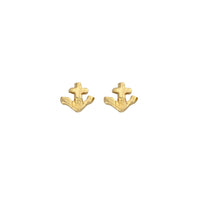 Gold Tiny Anchor Ear Charm Set