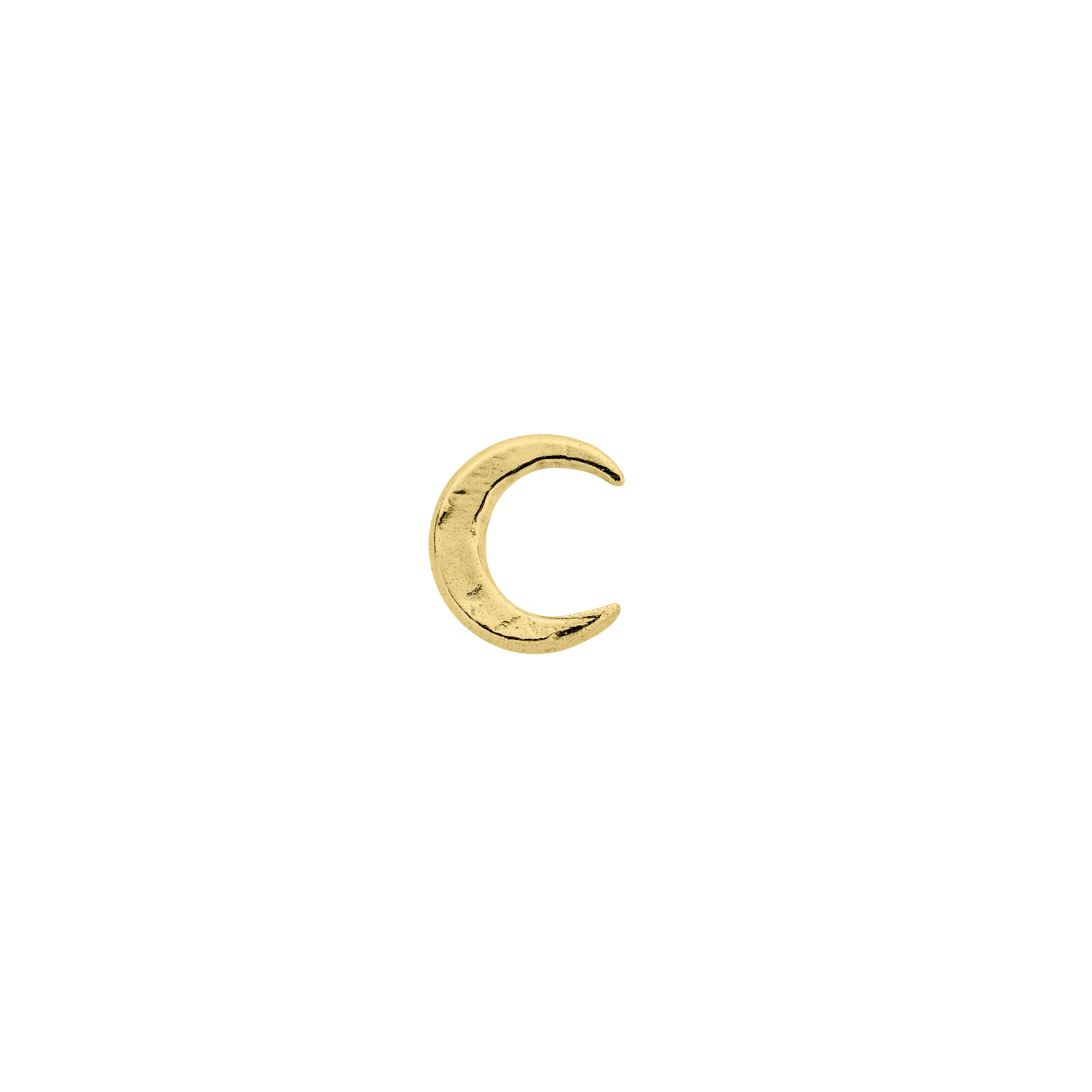 Gold Tiny Moon Single Ear Charm