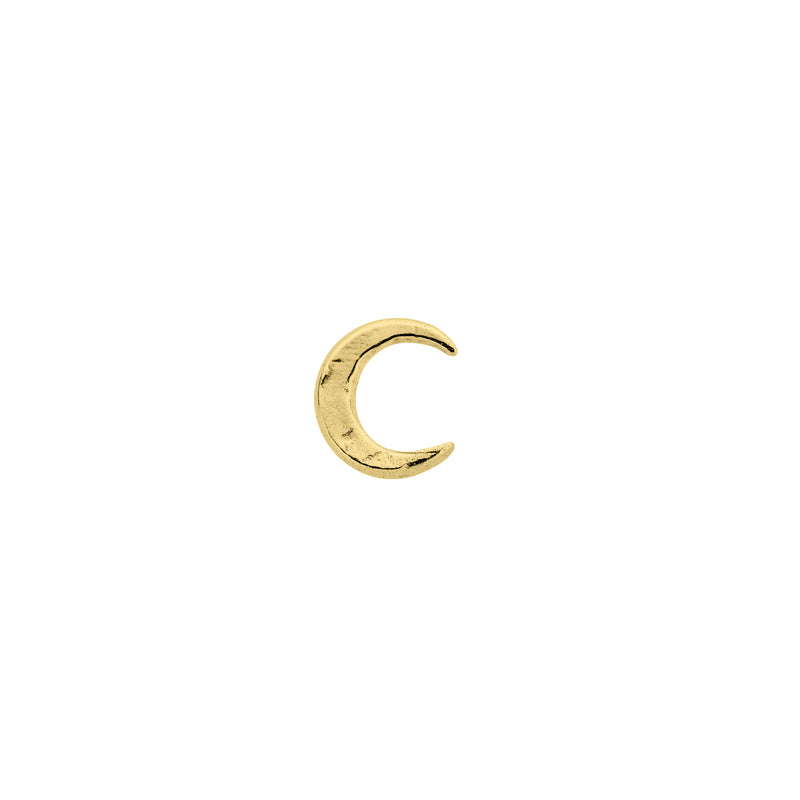 Gold Tiny Moon Single Ear Charm