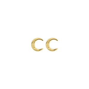 Gold Tiny Moon Ear Charm Set