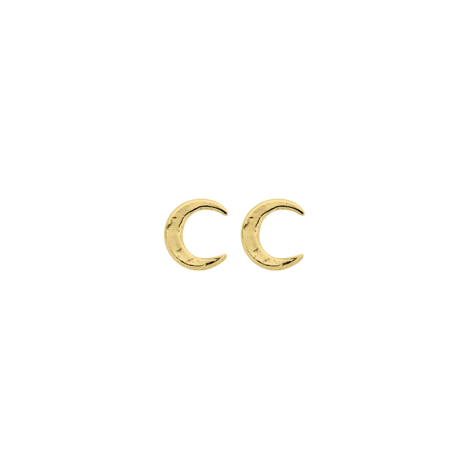 Gold Tiny Moon Ear Charm Set