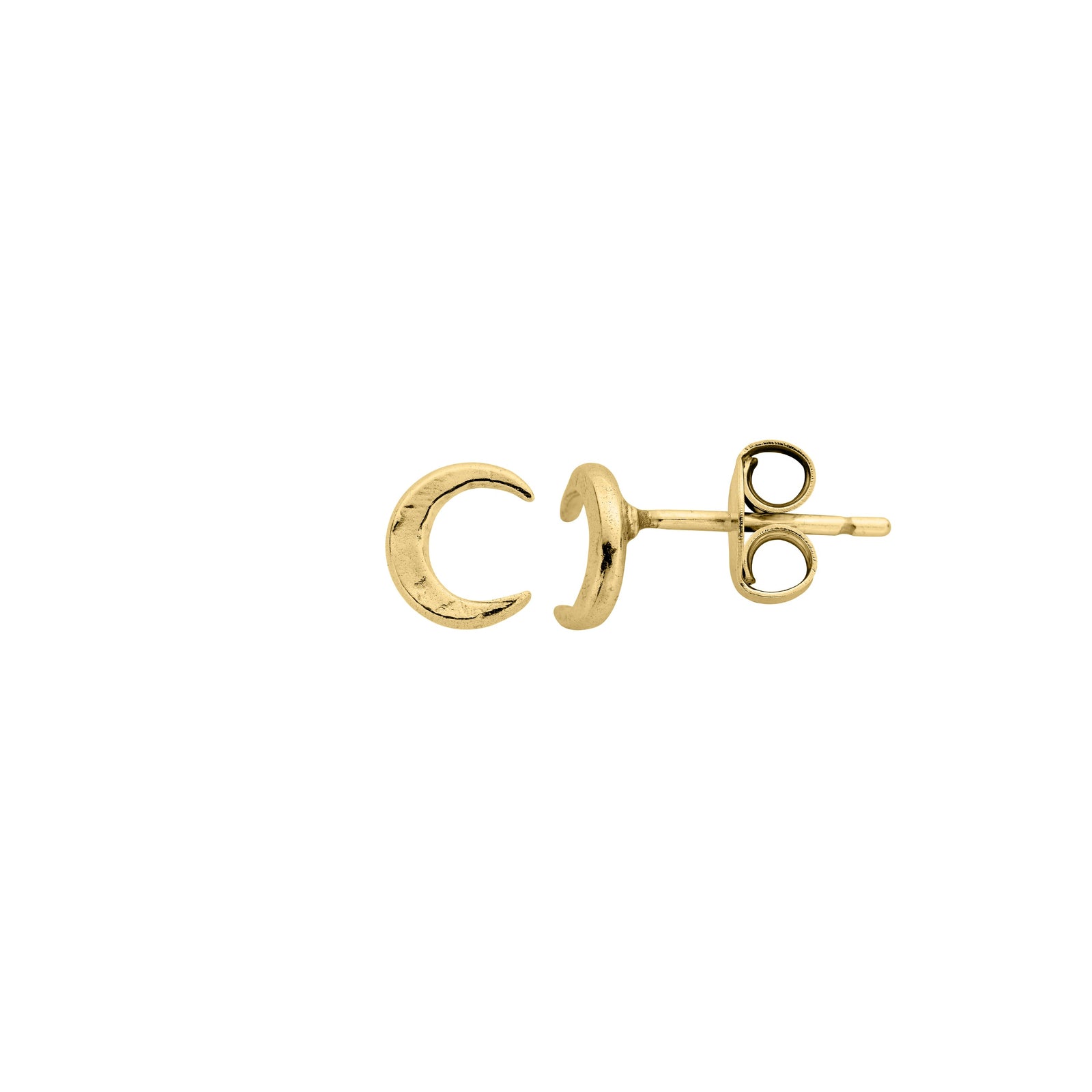 Gold Tiny Moon Ear Charm Set