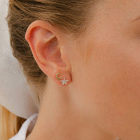 Gold Tiny Moon Ear Charm Set