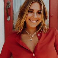 Gold Grateful Heart Trace Chain Necklace
