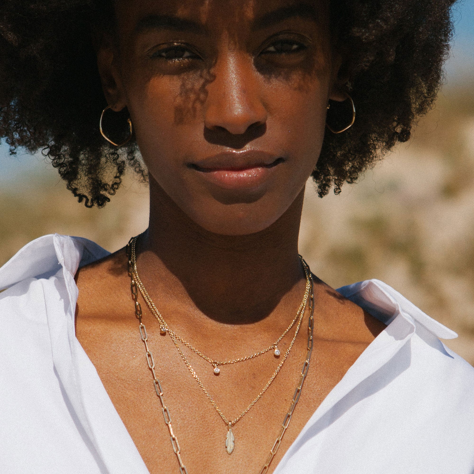 Gold Trio Diamond Necklace