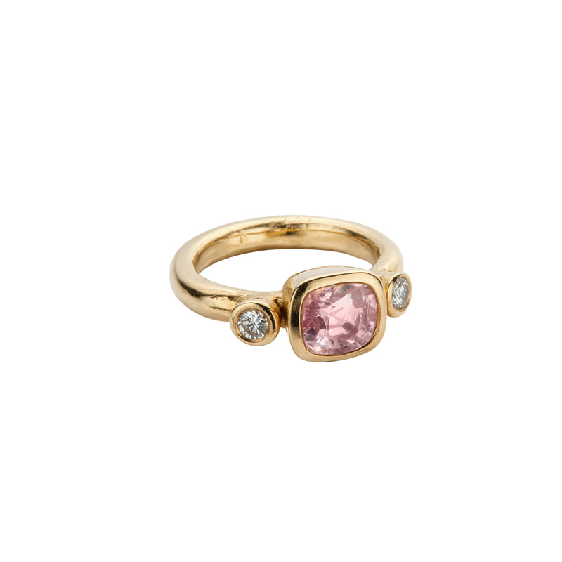 HATHOR Gold Pink Sapphire & Diamond Ring