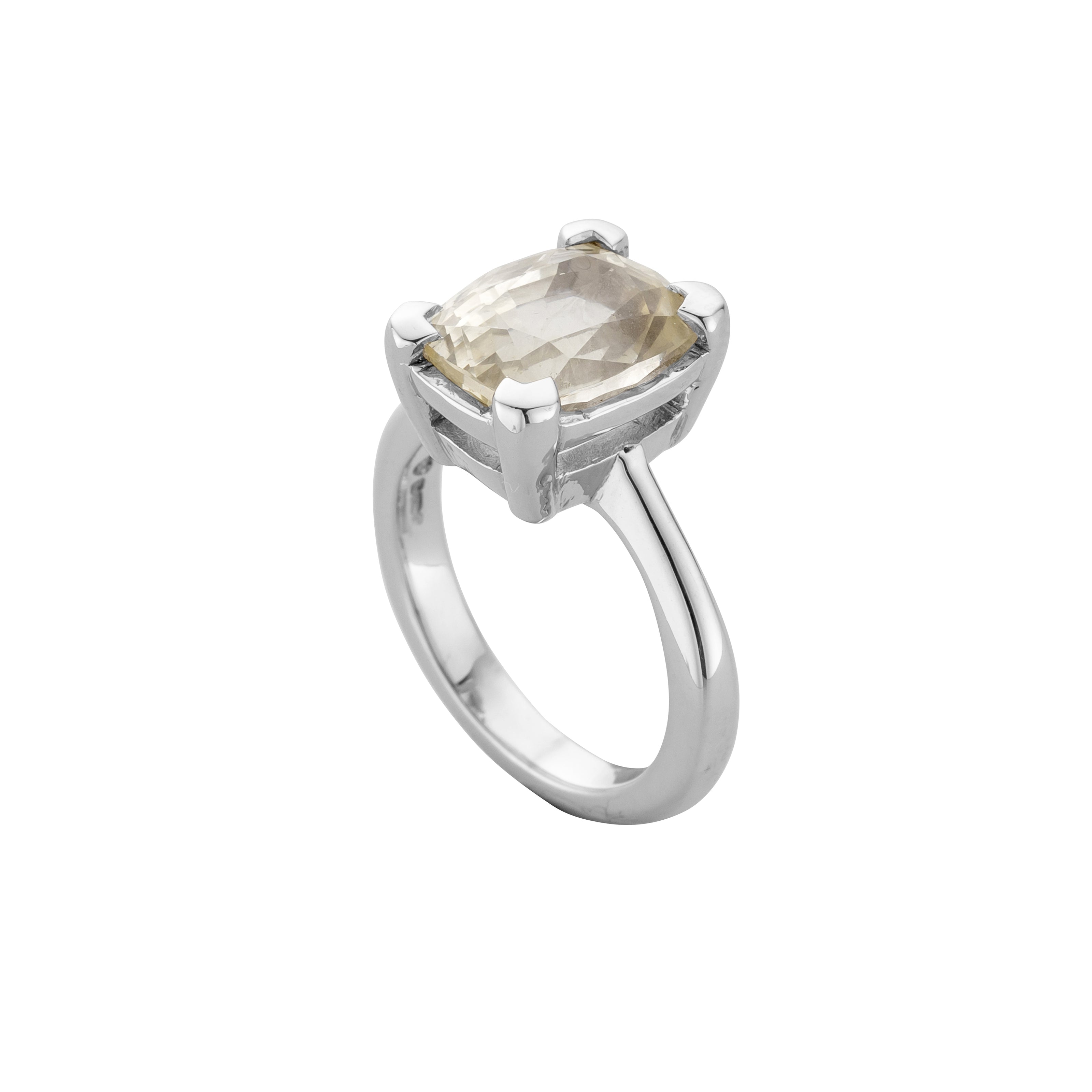HAUKEA Gold White Sapphire White Ring