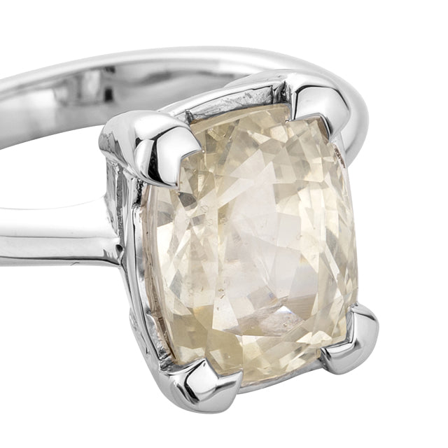 HAUKEA Gold White Sapphire White Ring