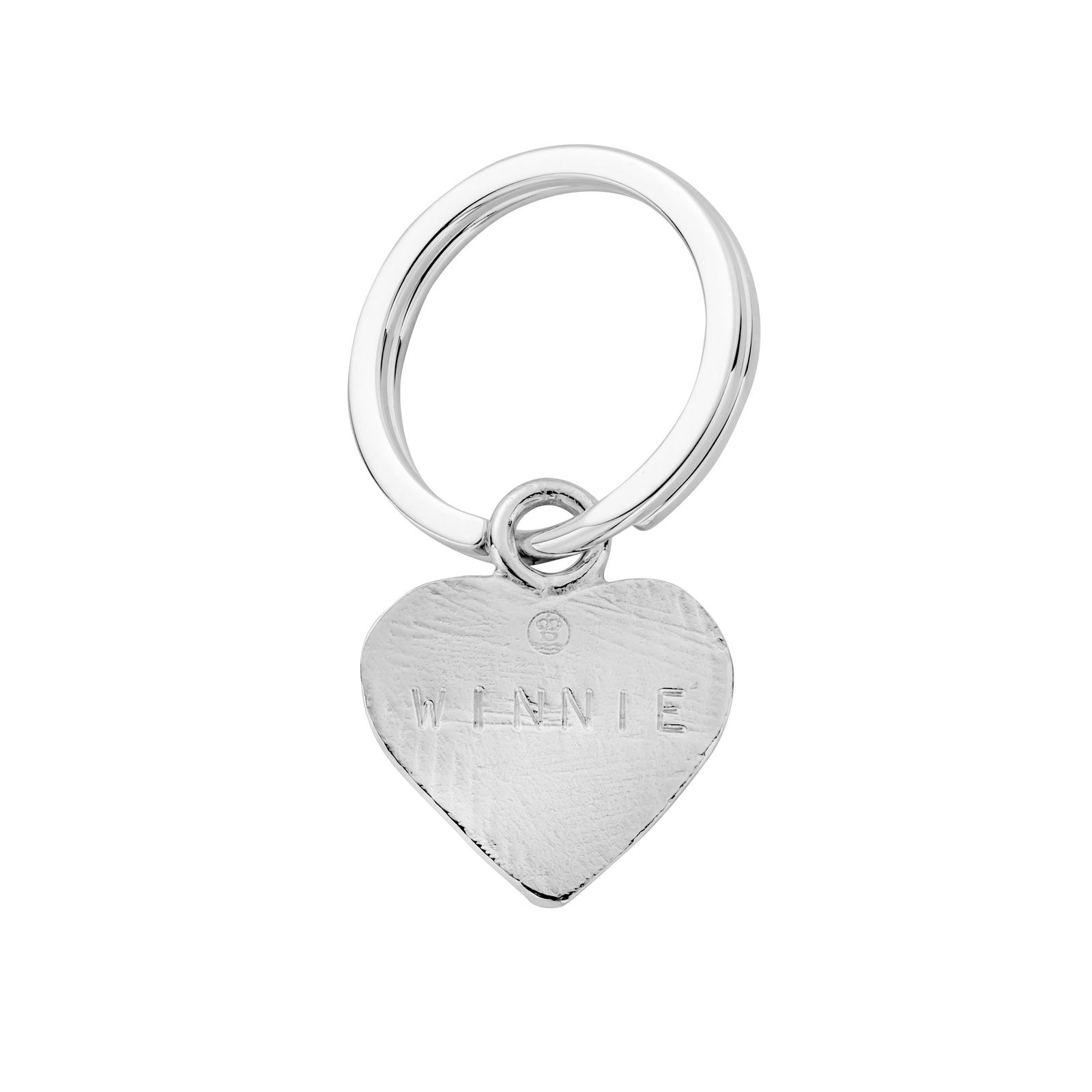 Silver Heart Dog Tag