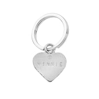 Silver Heart Dog Tag