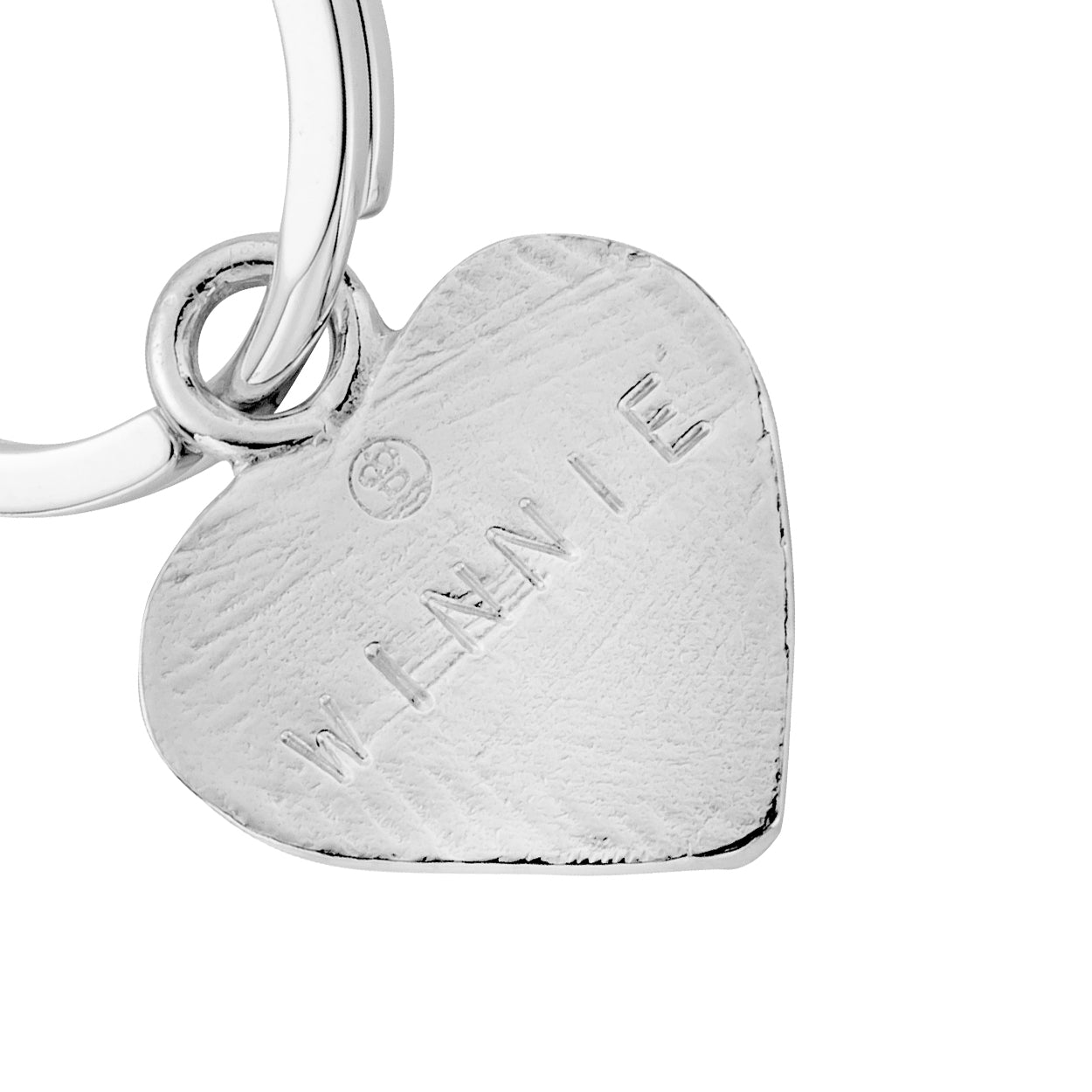 Silver Heart Dog Tag