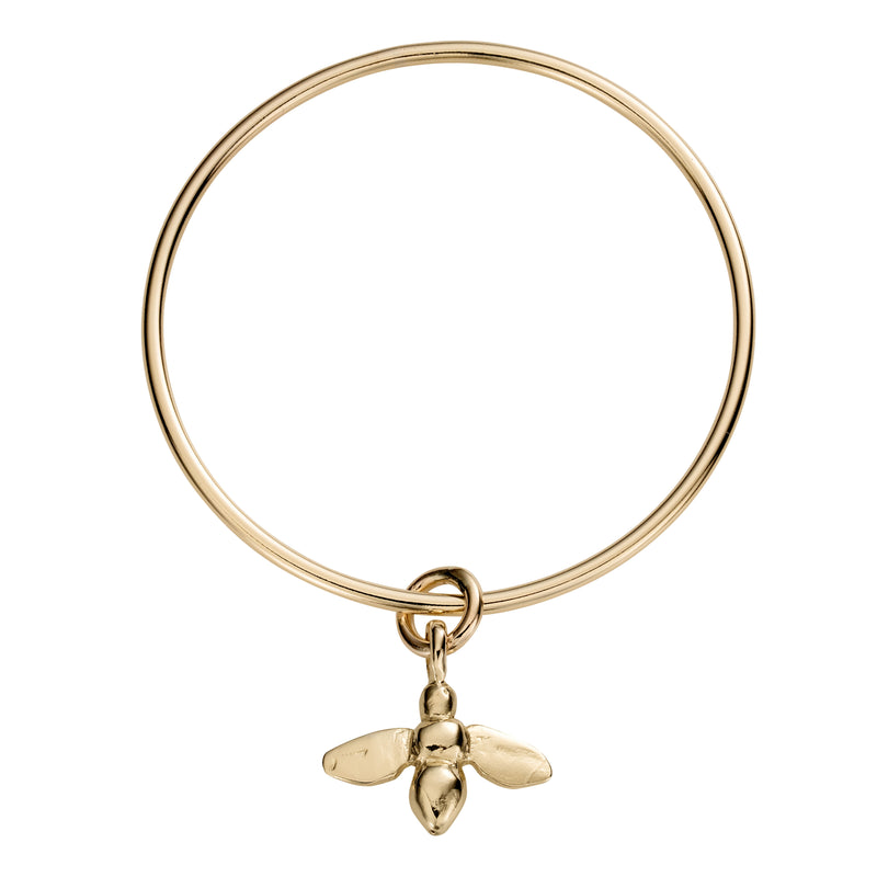 Gold Large Honey Bee Bangle