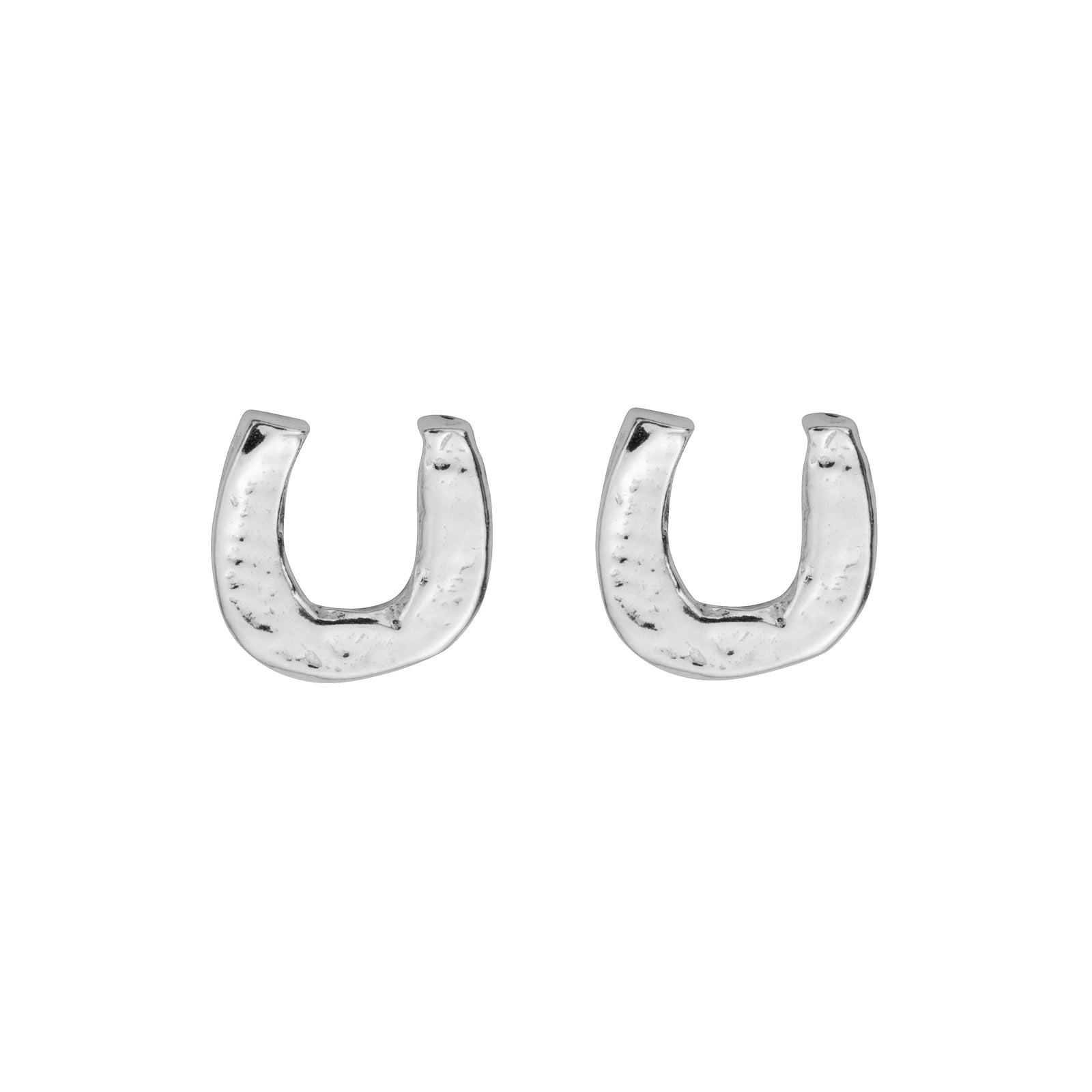 Silver Mini Horseshoe Stud Earrings