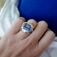 ISLE OF SKYE White Gold Blue Sapphire Ring