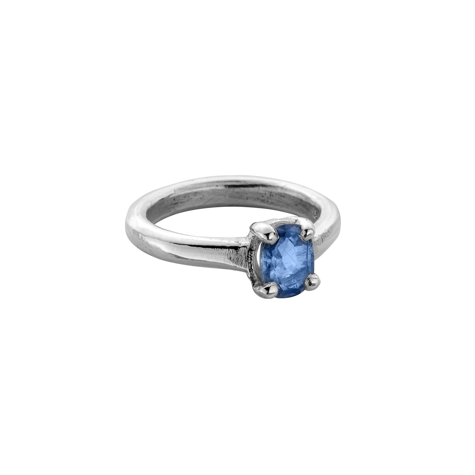 IONA Silver Blue Sapphire Claw Ring