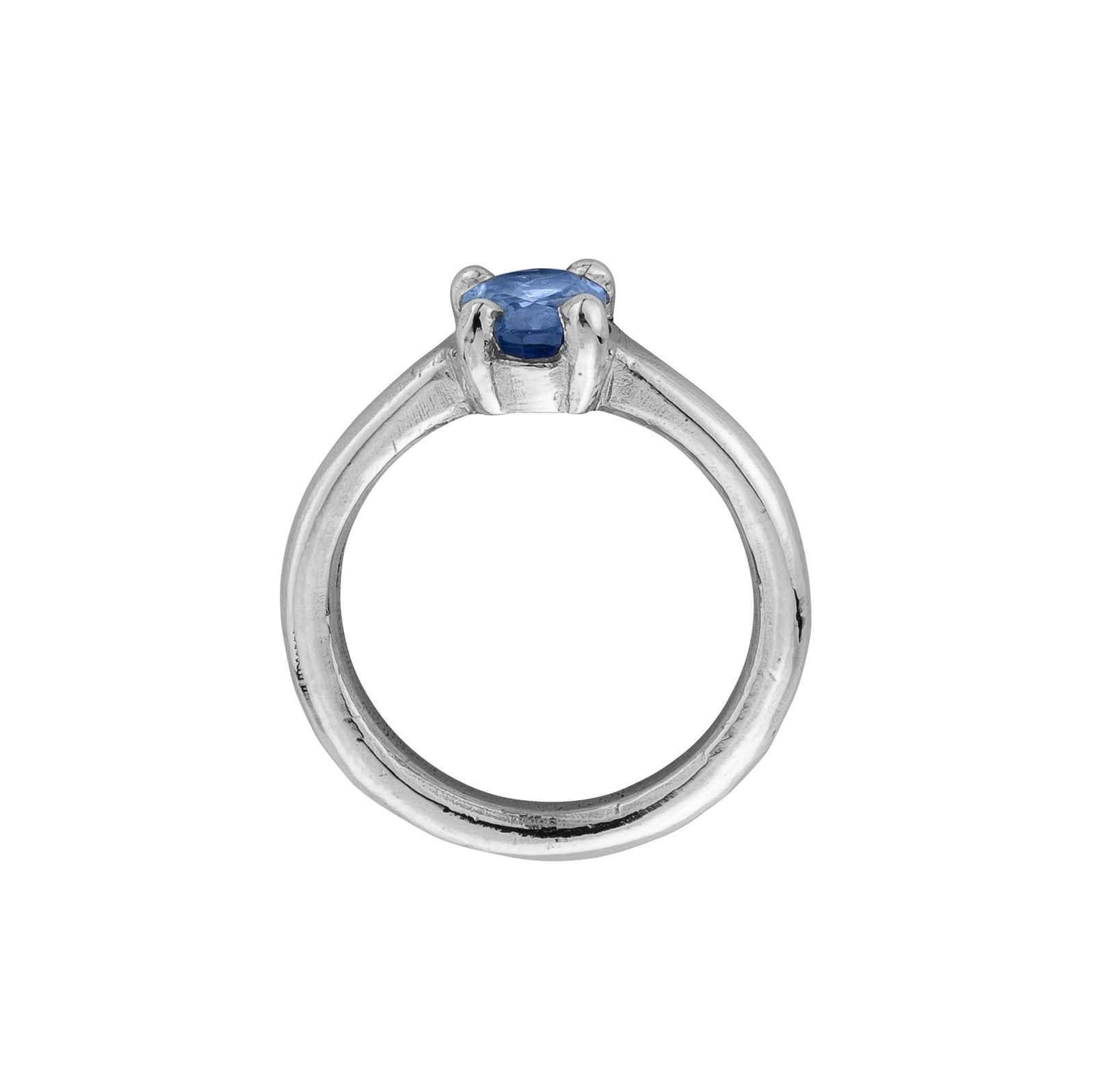IONA Silver Blue Sapphire Claw Ring