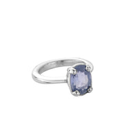 KAI Silver Blue Sapphire Claw Ring