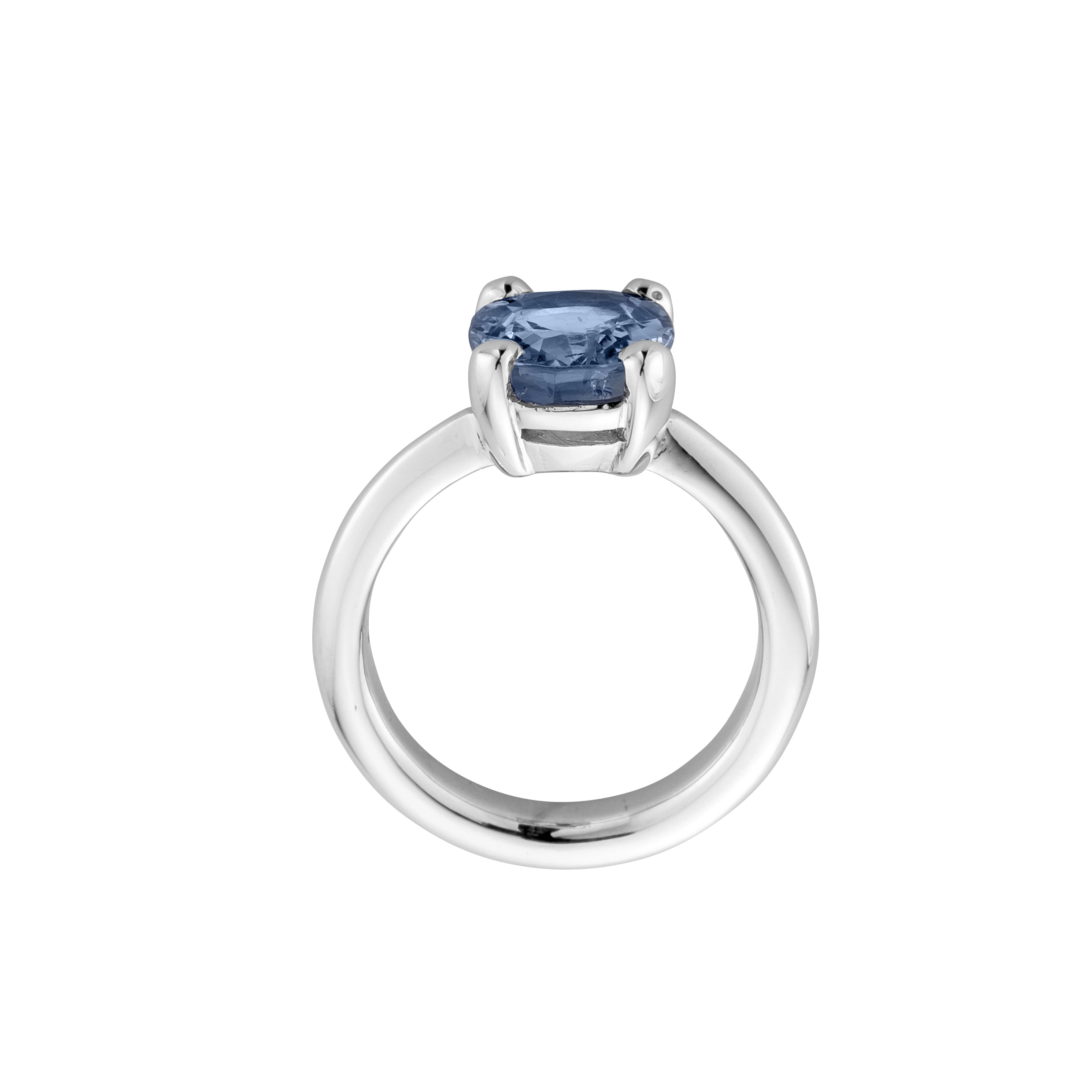 KAI Silver Blue Sapphire Claw Ring