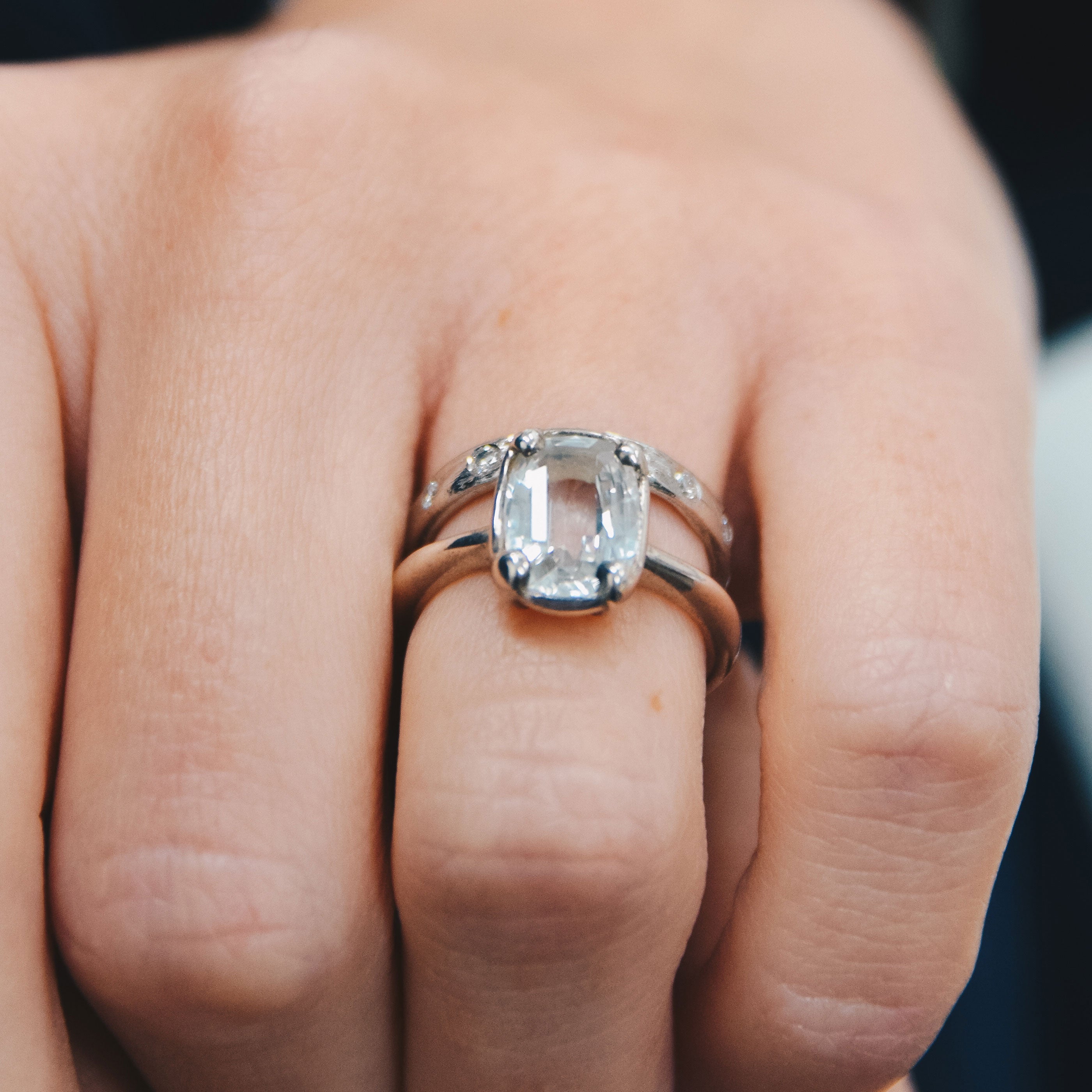 KAKALINA Silver Sapphire Ring