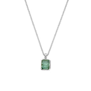 KAMAKOU Silver Emerald Necklace