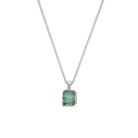 KAMAKOU Silver Emerald Necklace