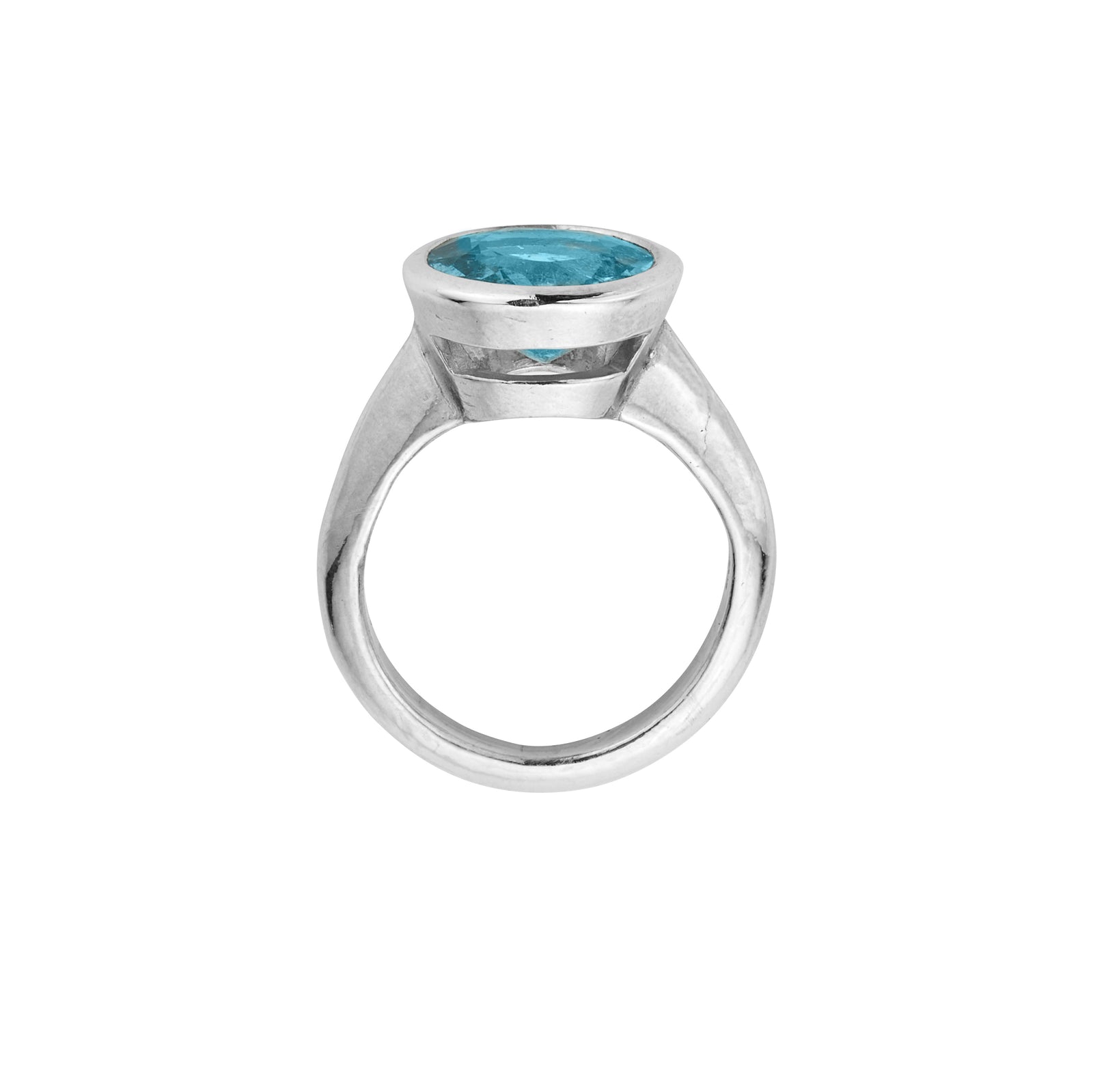 KHIONE Silver Aquamarine Ring