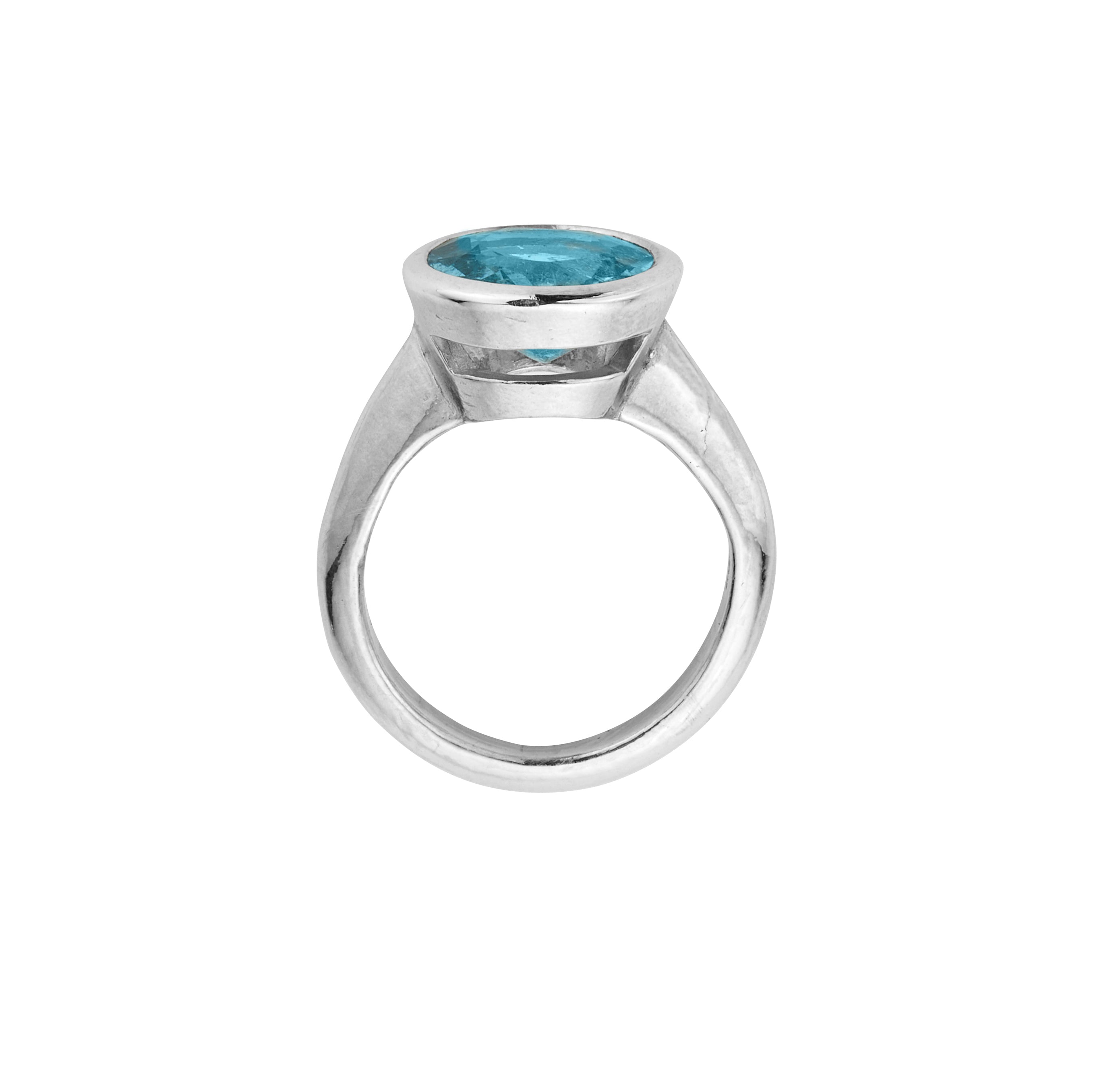 KHIONE Silver Aquamarine Ring