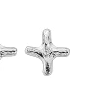 Silver Mini Kiss Stud Earrings