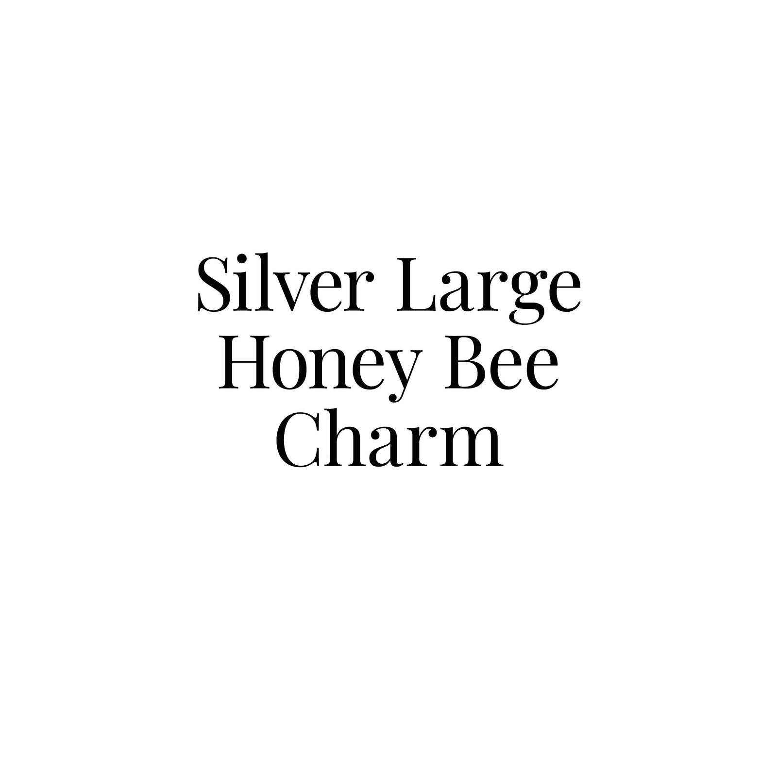 Silver Large Honey Bee Charm