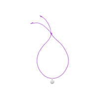 Silver Smiley Face Cord Bracelet