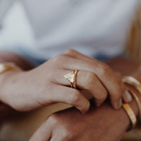 Gold Mini Heart Love Struck Ring